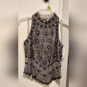 Adrianna Papēll Gray Beaded, Boutique Evening Wear top BNWT